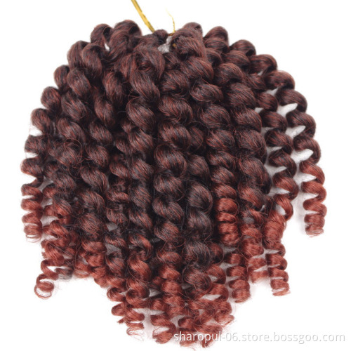 wand curl crochet braid hair 8inch synthetic bounce curl crochet hair